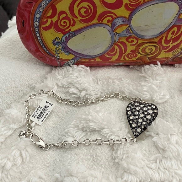 Brighton Accessories - Brighton Silver Heart Charm Bracelet